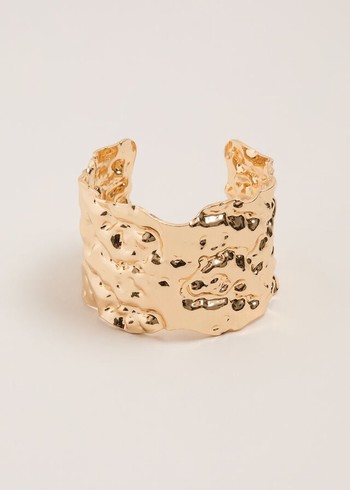 Phase Eight Gold Hammered Cuff Jewellery Gold Canada | USCHIE-416